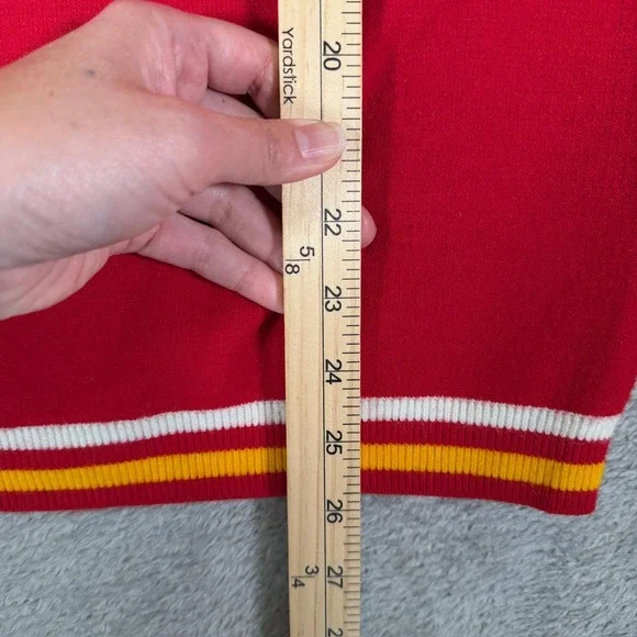 Vintage Jantzen‎ NFL Sweater Adult Small Red Knit Mock Neck Chiefs 70s - Picture 7 of 9